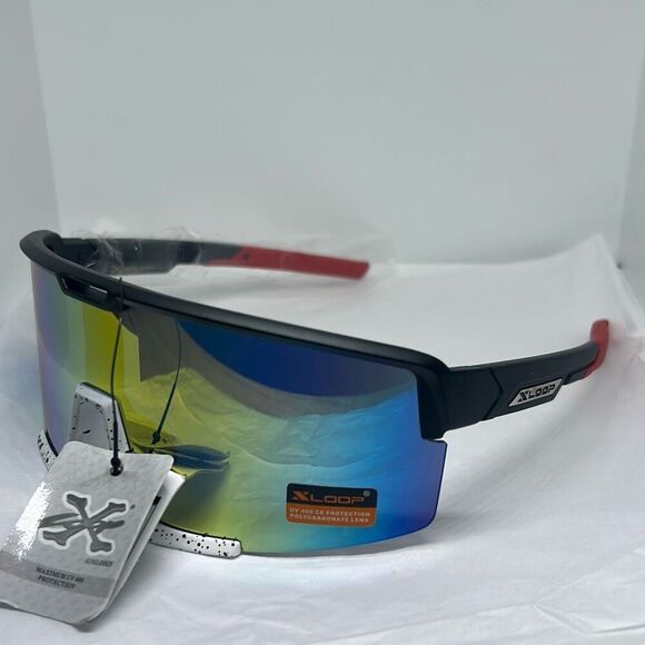 X-Loop Sports Shield Sunglasses – UV400 Protection, Polycarbonate Lens - Picture 1 of 3